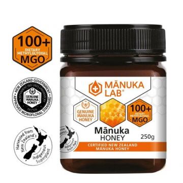 Miere de Manuka, MGO 100+ Noua Zeelanda Naturala 250g | MANUKA LAB