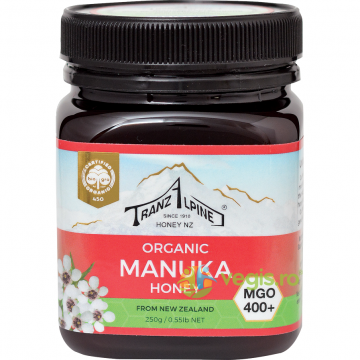 Miere de Manuka MGO 400+ TranzAlpine Ecologica/Bio 250g