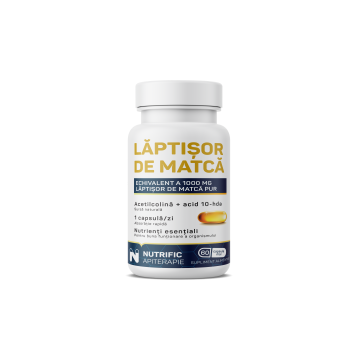 Laptisor de matca 1000mg, 60 capsule moi 60cps NUTRIFIC